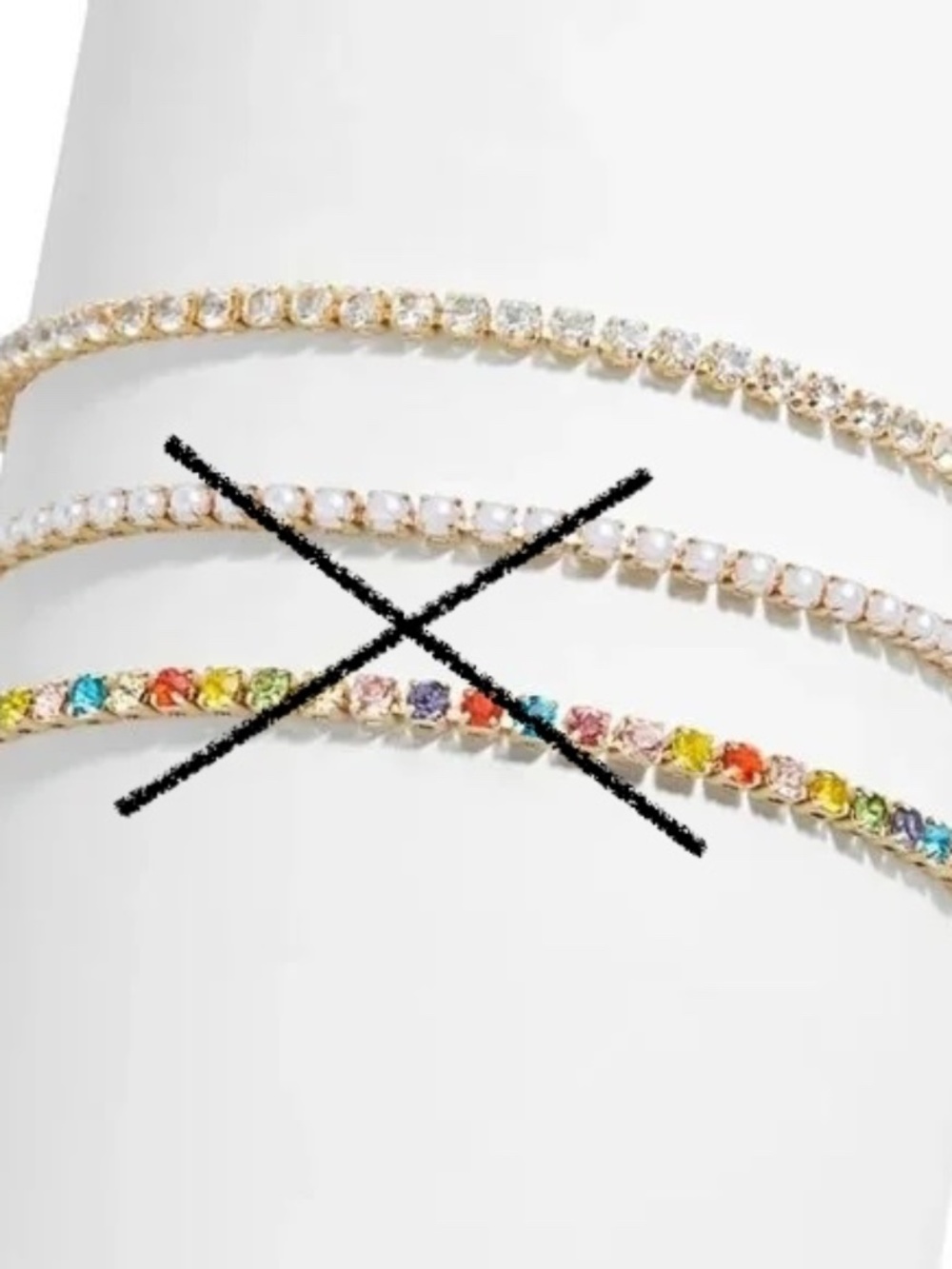 BaubleBar Ariyah Bracelet, Single Bracelet with Sliding Closure, Never Worn